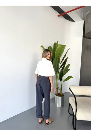 Jemmy Kadın Keten Pantolon W305