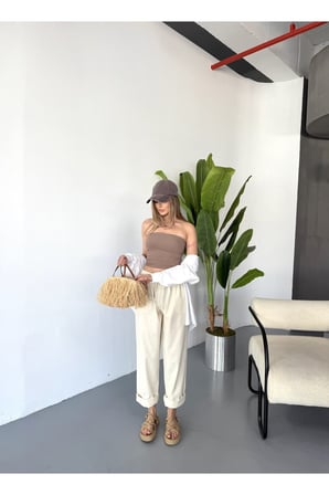 Jemmy Kadın Keten Pantolon W305