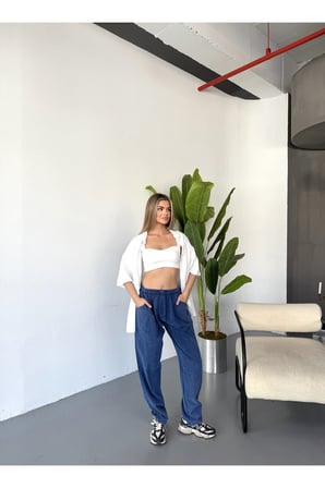Jemmy Kadın Keten Pantolon W305