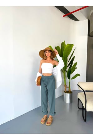 Jemmy Kadın Keten Pantolon W305