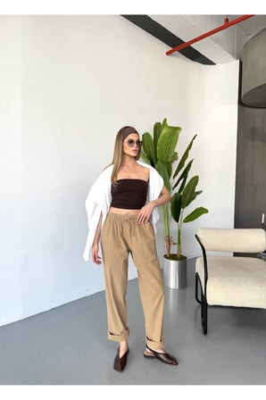 Jemmy Kadın Keten Pantolon W305