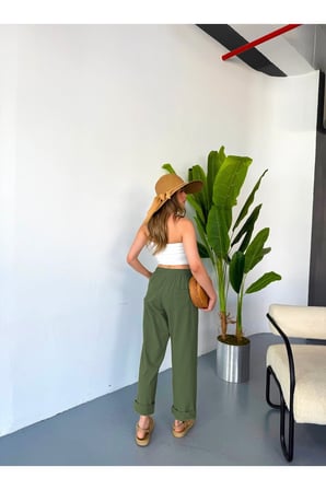 Jemmy Kadın Keten Pantolon W305