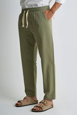 Marmaris Erkek Keten Karışımlı Dikiş Detaylı Relaxed Pantolon E210-12