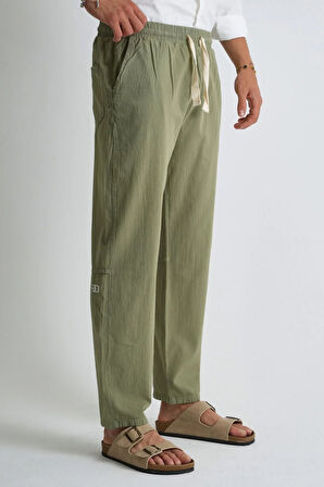 Marmaris Erkek Keten Karışımlı Dikiş Detaylı Relaxed Pantolon E210-12