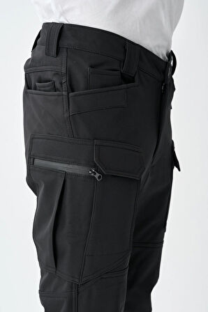Soft Shell Rüzgar, Su & Soğuk Geçirmez İçi Polarlı Kışlık Taktik Pantolon E218-17