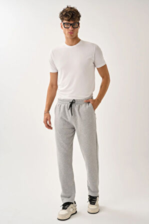 Erkek Üç İplik İçi Pamuklu Kalın Kumaş Eşofman Alt E219-33