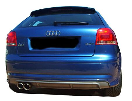 Audi A3 8P S3 2005 - 2008 2 Kapı Arka Tampon Eki - Difüzör (Plastik)