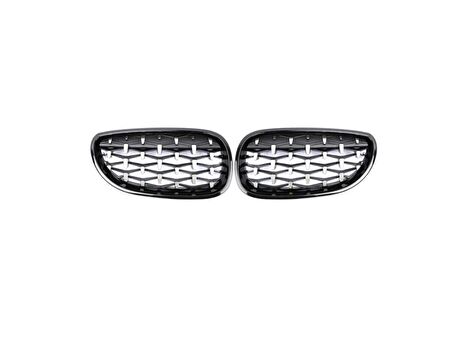 Bmw 5 Serısı E60 2004-2009   Dıamond Panjur(Böbrek) Pıano Black Çerçeve