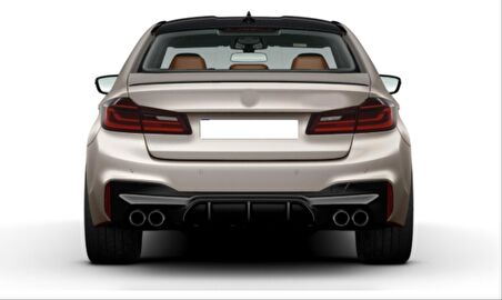 Bmw 5 Serısı G30 M5 Difüzör Ve M5 Egzoz Seti (Parlak Siyah Difüzör Ve Siyah Egzoz)