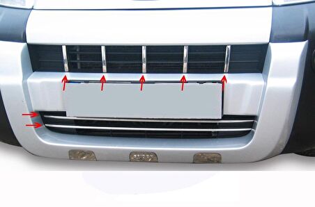 Citroen Nemo Ön Tampon Çıtası 7 Prç Krom 2008 Ve Sonrası