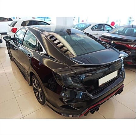 Honda Cıvıc Fc5 2016-2020 Arka Camustu Kaplama 2 Parça
