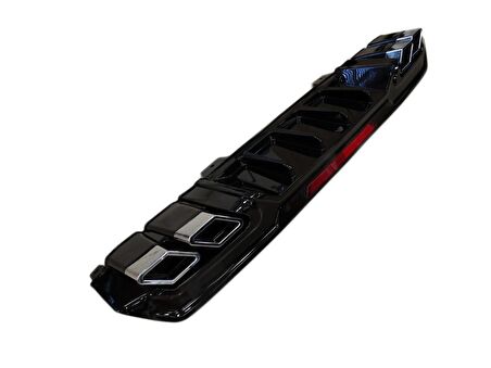 Honda Cıvıc Fc5 2016-2020 Dıfüzör Kare Egzoz  Pıano Black