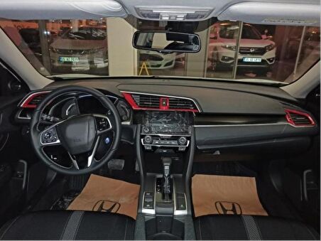 Honda Cıvıc Fc5 2016-2020 Hava Menfez Kaplama 3 Parça - Kırmızı