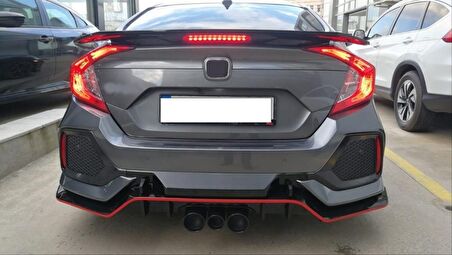 Honda Cıvıc Fc5 2016-2020 Turbo Sı Spoıler Isıklı (Boyasız)