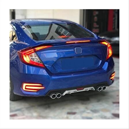 Honda Cıvıc Fc5 2016-2020 Turbo Sı Spoıler Isıklı (Boyasız)