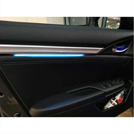 Honda Cıvıc Fc5-Fk7 2016-2020 Isıklı Ic Kapı Cıtası 4 Parca Mavı