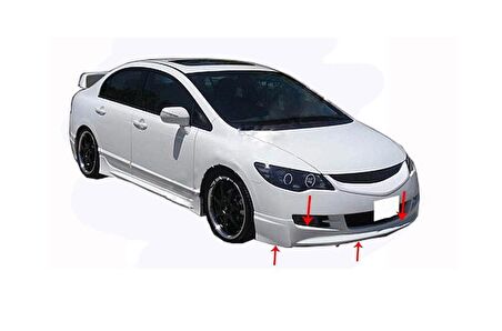 Honda Civic 8 Ön Tampon Altı (Mugen Md) Fiber 2006-2008