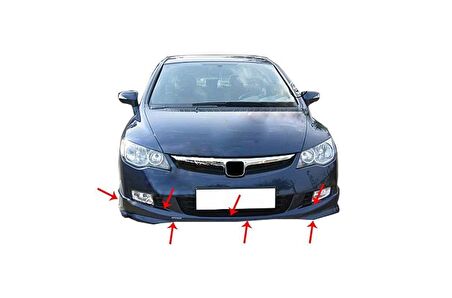 Honda Civic 8 Ön Tampon Altı Fiber 2006-2008