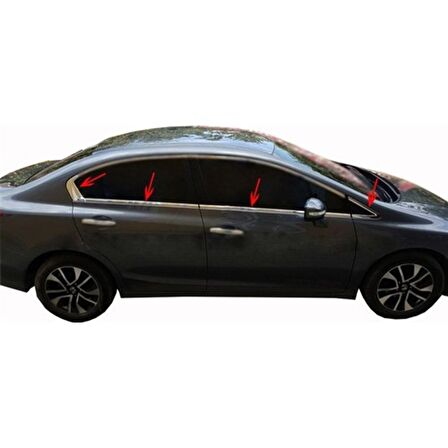 Honda Civic 9 Cam Çıtası 8 Prç Krom 2012 Ve Sonrası