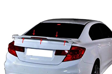 Honda Civic 9 Spoiler Bagaj Yüksek (Işıklı) Fiber 2012-2015