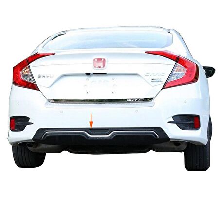 Honda Civic Fc5 Sedan (2015-2018) Modulo Arka Tampon Eki - Difüzör (Plastik)
