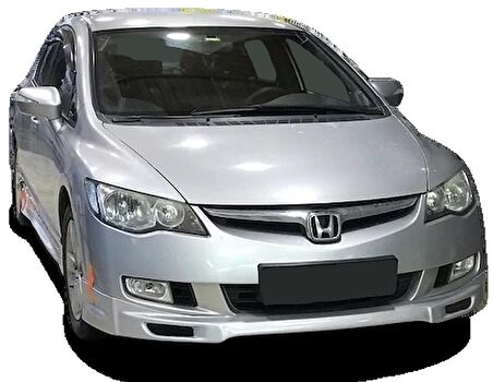 Honda Civic Fd6 (2006-2009) Makyajsız  Kasa İçin Makyajlı Ön Tampon Ek (Plastik)