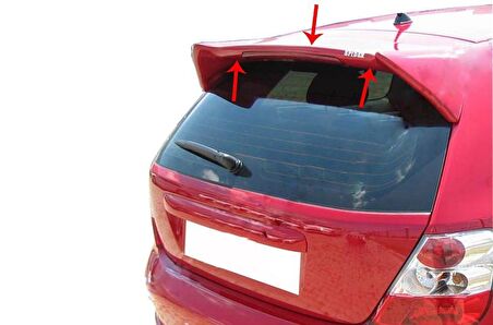 Honda Euro Civic Spoiler Camüstü (Işıklı)(Typ-R Md) Fiber 2001-2006