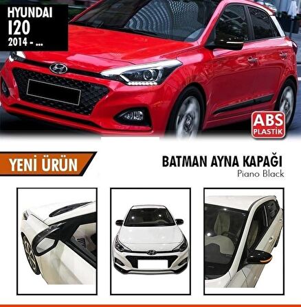Hyundai İ20 2014-2018 Sinyalli Batman Yarasa Ayna Kapağı (Parlak Siyah)