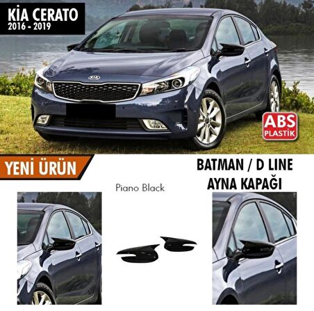 Kia Cerato (2016-2019) Batman Yarasa Ayna Kapağı (Parlak Siyah)