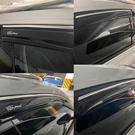 Krom Cam Rüzgarlığı 1.2Mm Dacia Stepway 4'Lü / Caru455
