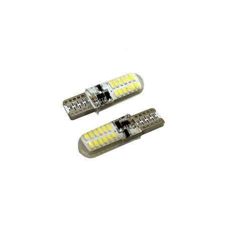 Led Ampul T10-12Smd Çakarlı Beyaz 2'Li Set 12V / Laam630