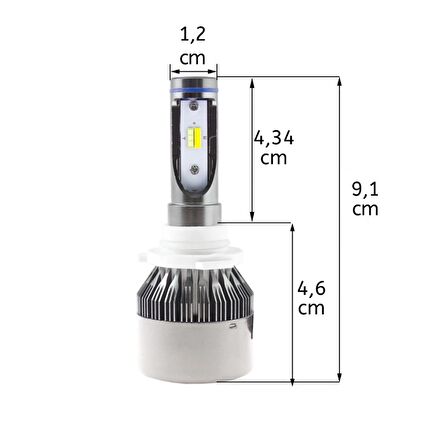 Led Far Ampulü Çift Renk Sarı/Beyaz 9005-36W-4800Lm-12V / Laam490-1