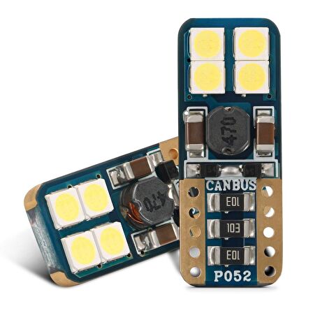 Led Ampul T10 8 Smd Canbus'Lı Beyaz 2'Li Set 12V / Laam628