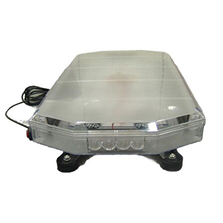 Ledli Oval İkaz Lambası Sarı-Mavi-Kırmızı 40 Led 12V/Laık100