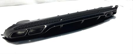 Mercedes W205 C63 Edıtıon 1 Dıfüzör & Egzoz Setı Pıano Black (Amg Sedan)  (Sıyah Egzoz Ile)