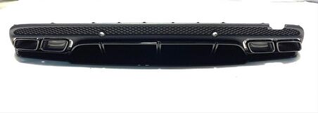 Mercedes W205 C63 Edıtıon 1 Dıfüzör & Egzoz Setı Pıano Black (Amg Sedan)  (Sıyah Egzoz Ile)