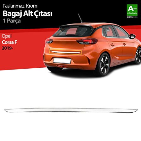 Opel Corsa F Krom Bagaj Alt Çıtası 2019 Üzeri