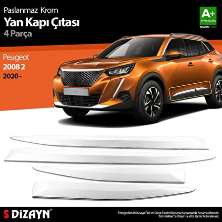 Peugeot 2008 2 Krom Yan Kapı Çıtası 4 Prç 2020 Üzeri