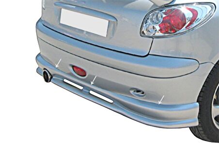 Peugeot 206 Arka Tampon Altı (3 Kapı) Fiber 1998-2012