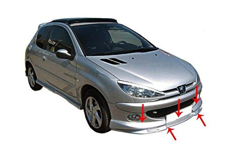 Peugeot 206 Ön Tampon Altı (3 Kapı) Fiber 1998-2012