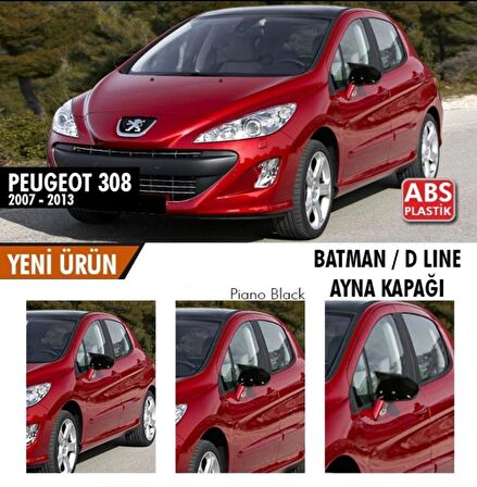 Peugeot 308 (2007-2013) Batman Yarasa Ayna Kapağı (Piano Black)