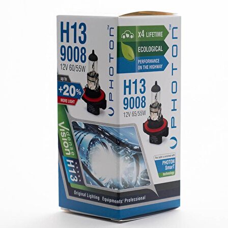 H13 12V 60/55W 9008 Pr Ll +%30 Fazla Işık