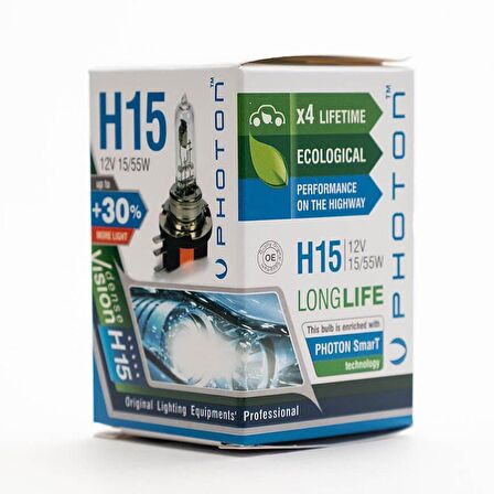 H15 12V 15/55W Pr Ll +%30 Fazla Işık