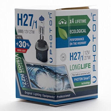 H27/1 12V 27W Pr Ll +%30 Fazla Işık