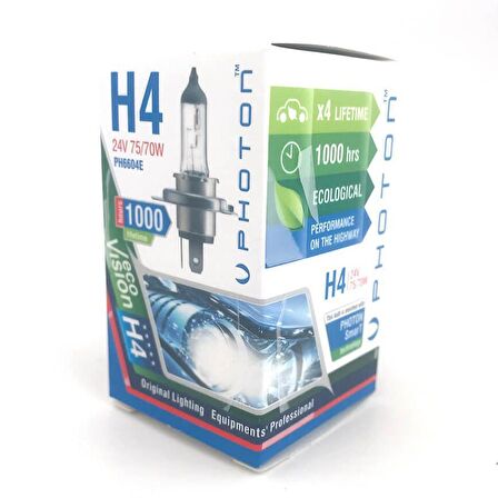 H4 24V 75/70W Eco +%30 Fazla Işık