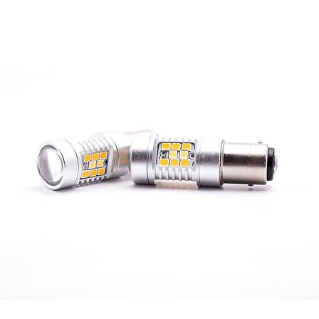 P21/5W 12V 1016 White&Amber Led