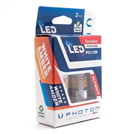 P21/5W 12V 1016 White&Amber Led