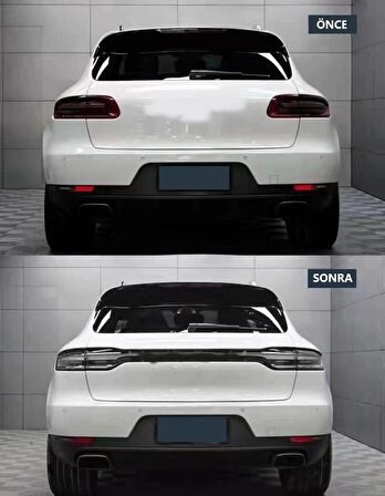 Porsche Macan 2018+ Bagaj Kapagı Ve Led Stop Facelıft - Smoke