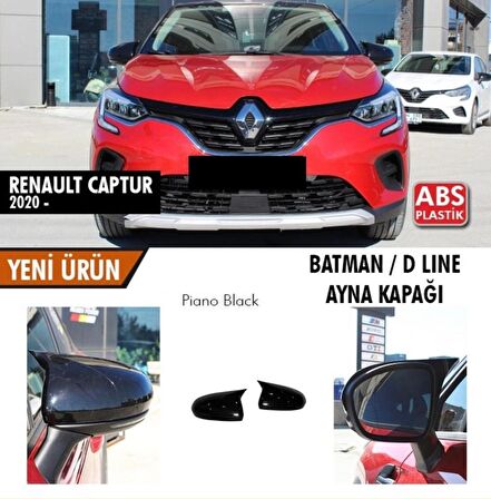 Renault Captur 2013 Sonrası Batman Yarasa Ayna Kapağı (Piano Black)