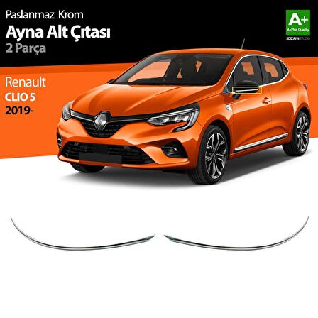 Renault Clio 5 Krom Ayna Alt Çıtası 2 Prç. 2019 Ve Üzeri